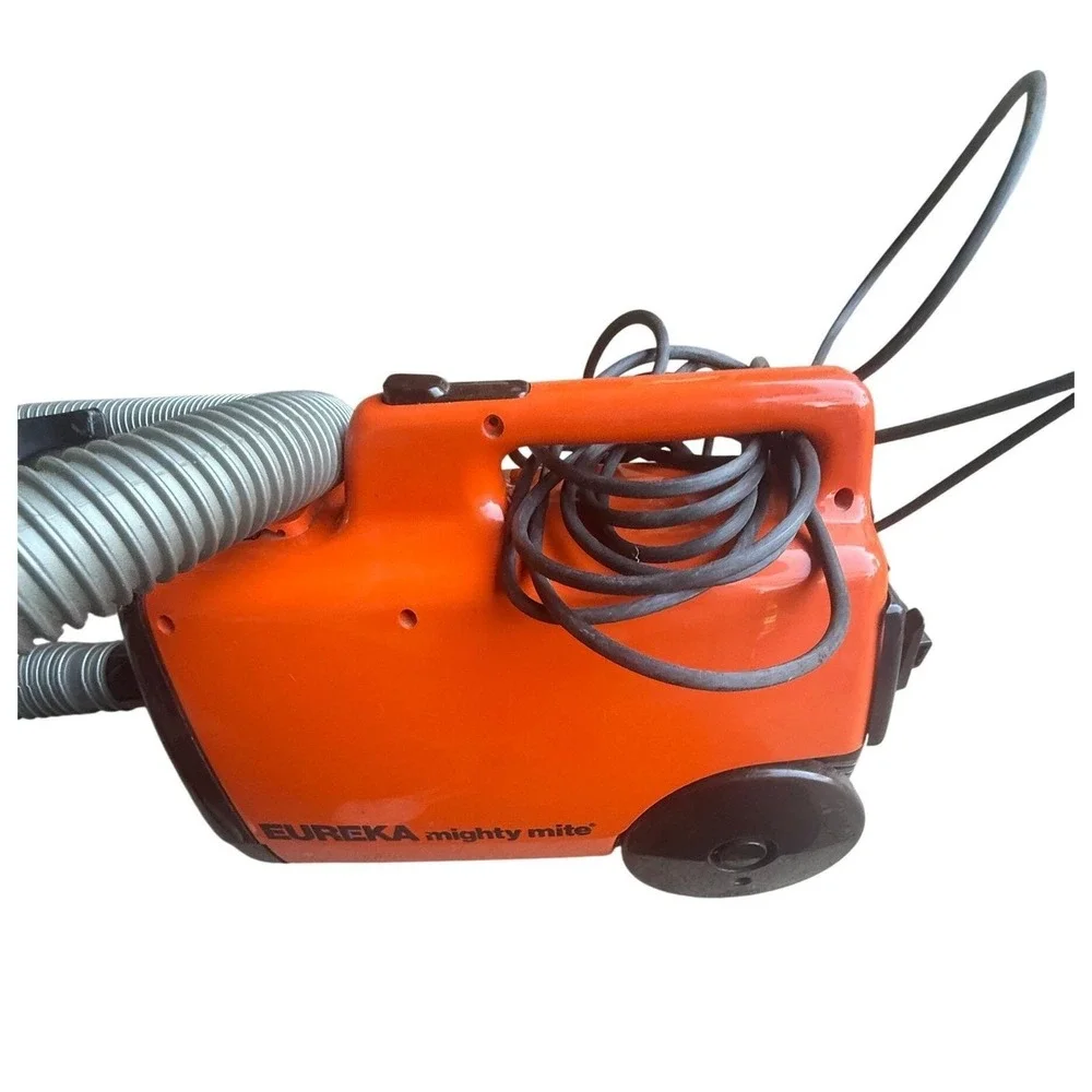 Vintage Eureka Vacuum Mighty Mite 3112A Orange Canister 2.0 Works well! Tested